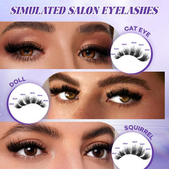 B&Qaugen Manga Lash Clusters Kit SalonSpike 03 tools for precise application.