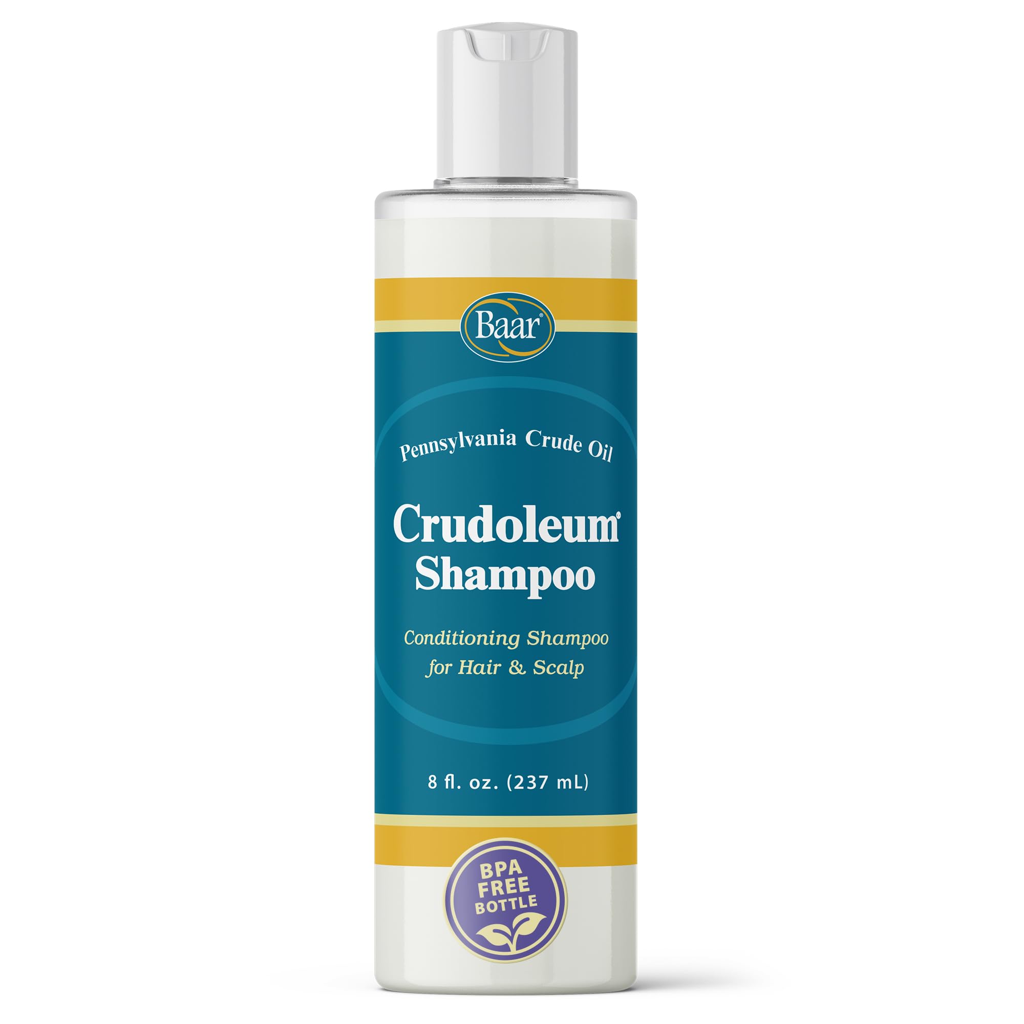 Baar Crudoleum Shampoo bottle front with daily maintenance formula