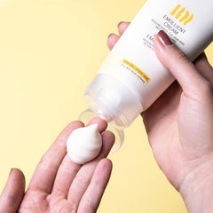 Close-up of Babe emollient cream texture showing rich, creamy consistency for skin moisture.