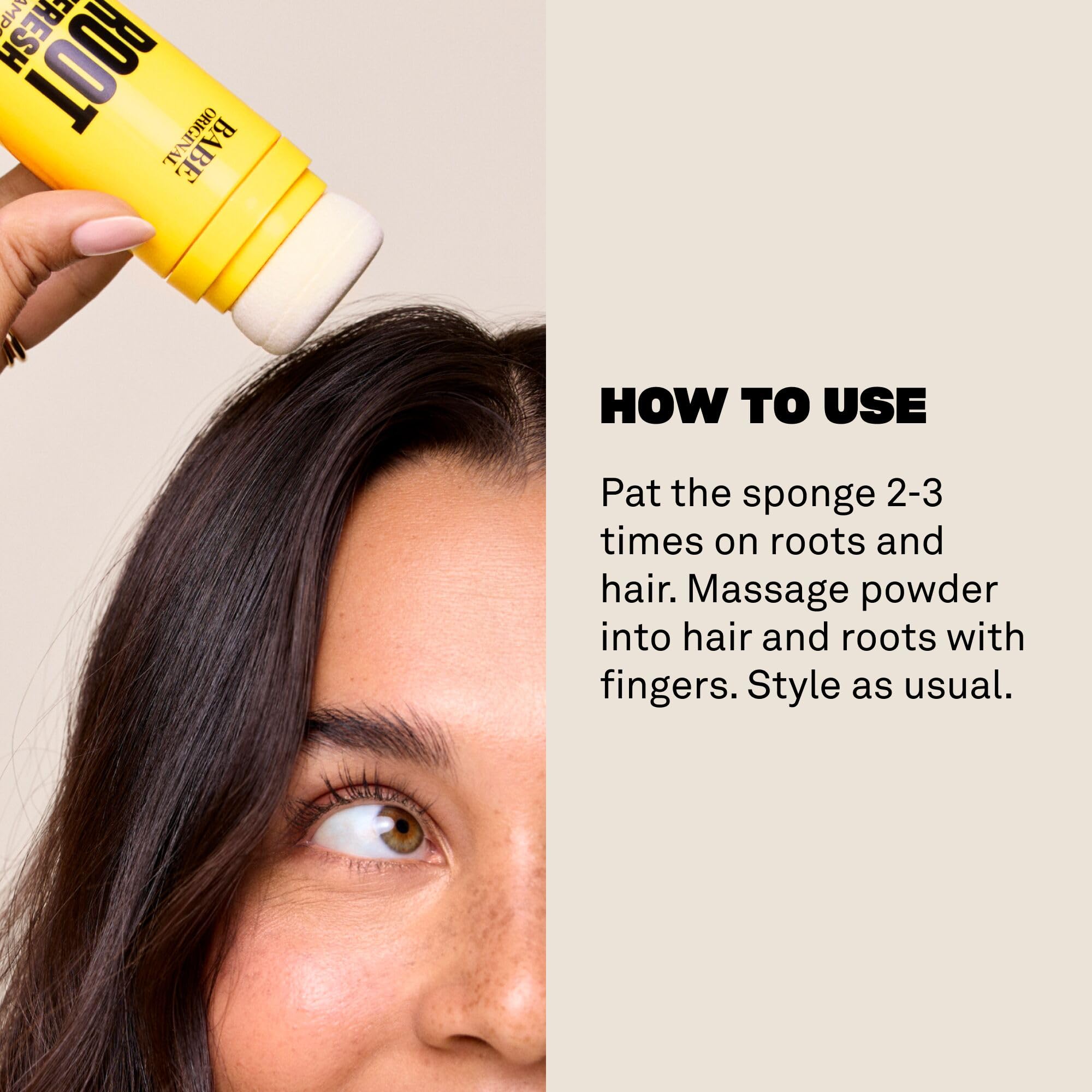 BABE ORIGINAL aloe vera, caffeine, and arrowroot nourish the scalp while refreshing roots.