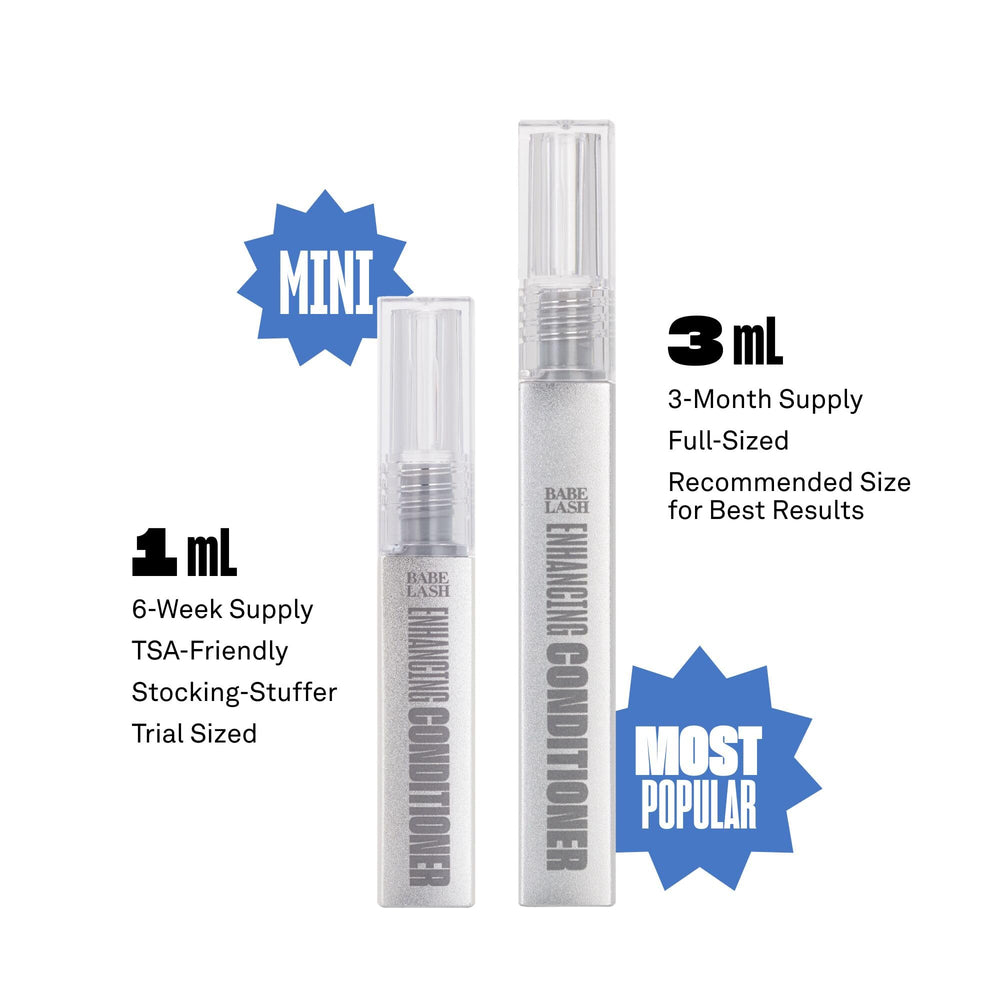 Peptides and biotin in Babe Lash Enhancing Conditioner supporting lash appearance