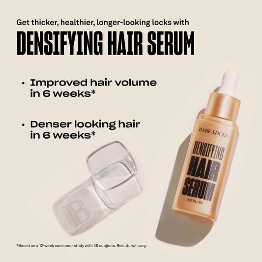 BABE ORIGINAL Locks densifying serum split hair sections ready for scalp treatment