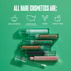 BABE ORIGINAL applying short brow strokes to define natural shape.