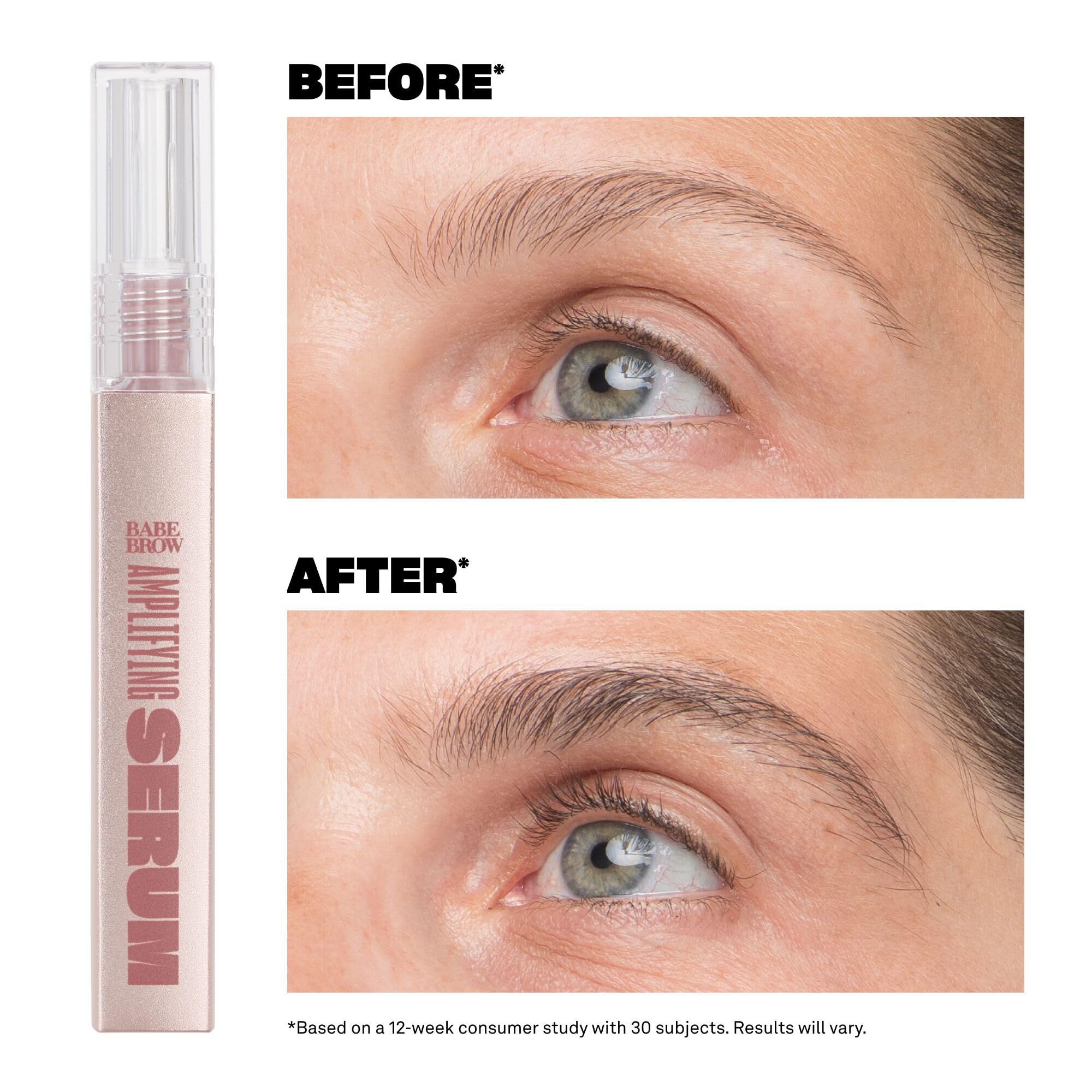 BABE ORIGINAL castor oil ingredient nourishes brow hairs.