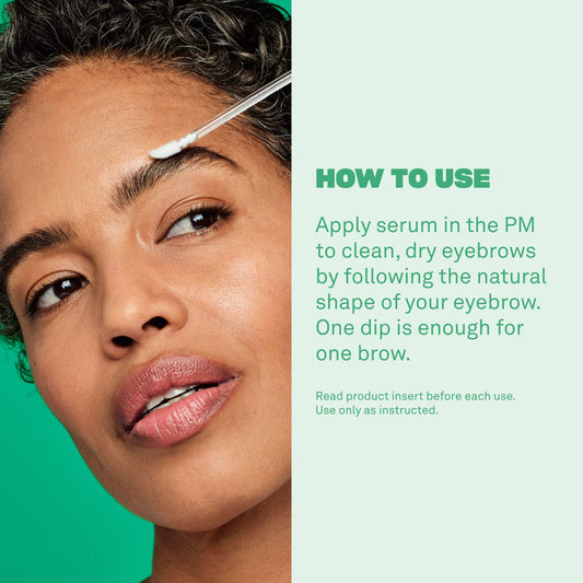 BABE ORIGINAL serum wand dipped for second brow during application.