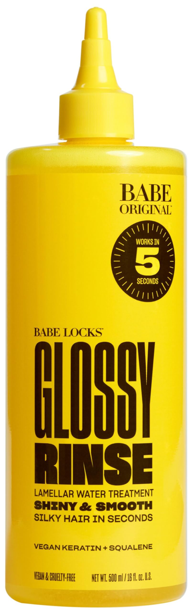 BABE ORIGINAL Glossy Rinse bottle ready for glossy, hydrated hair