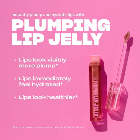 BABE ORIGINAL Glow Lip Jelly closeup-tingle captures smooth, hydrated lips.