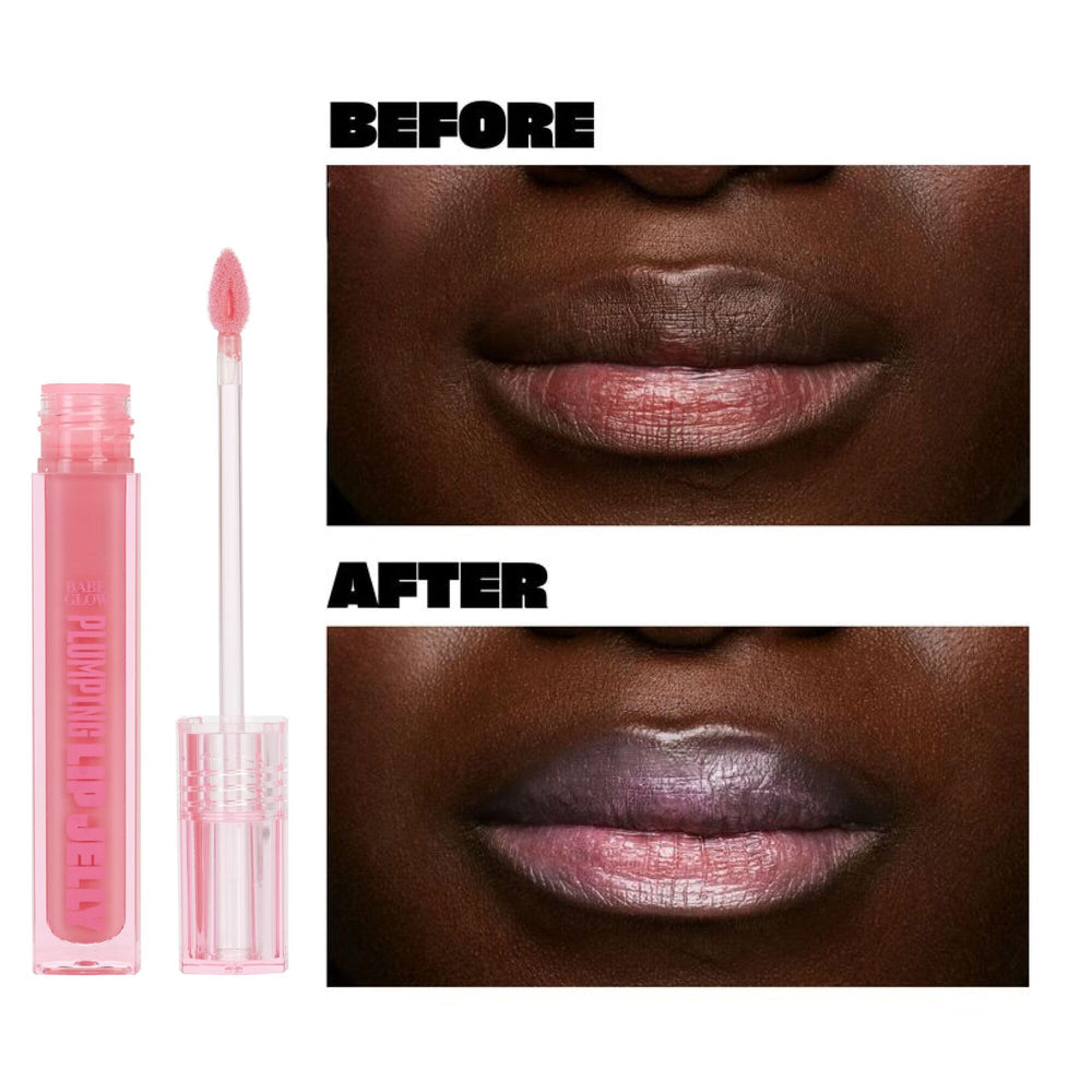 BABE ORIGINAL Glow Lip Jelly glossy-finish on lips for high shine.