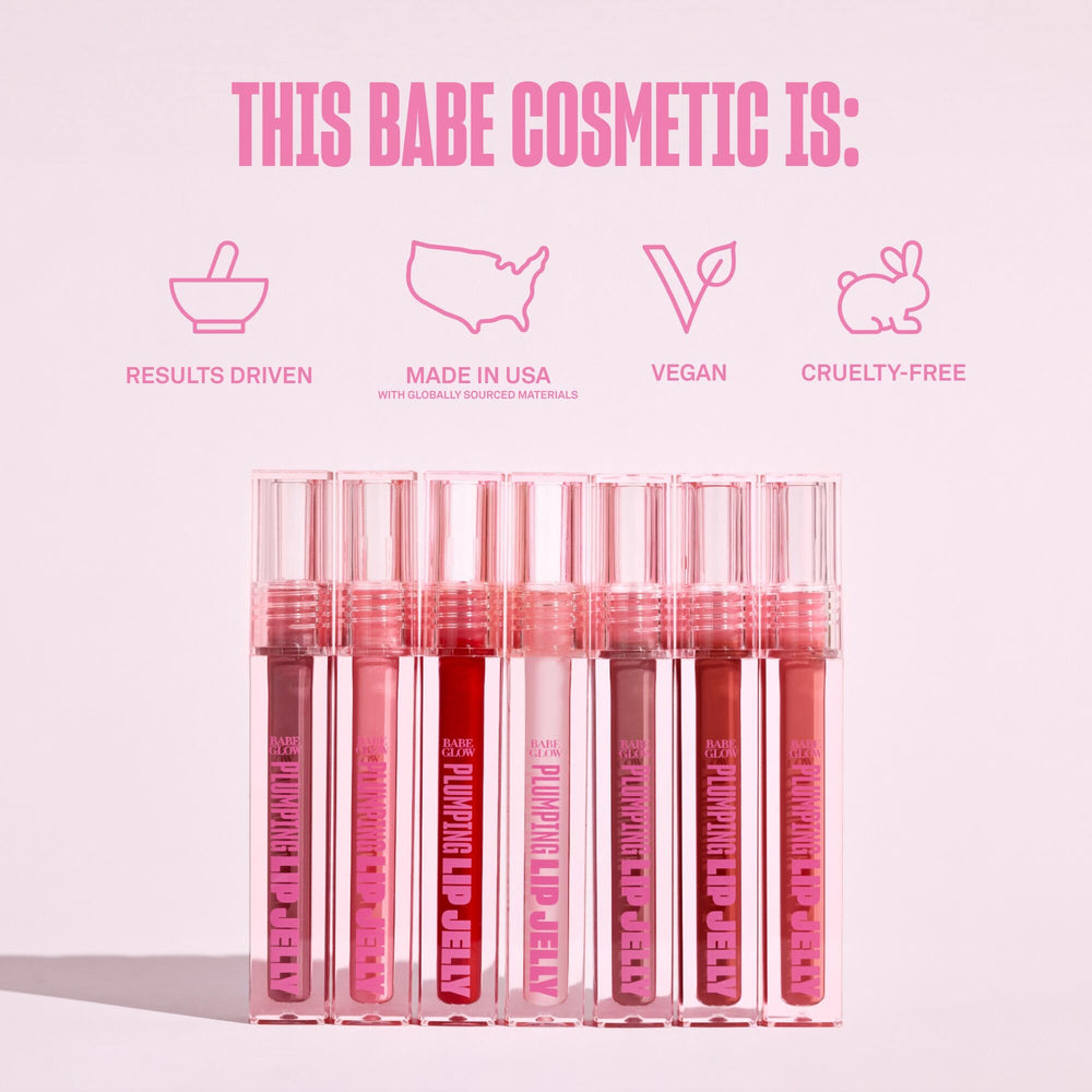 BABE ORIGINAL Glow Lip Jelly vegan-cruelty-free packaging emphasizes ethical, cruelty-free design.