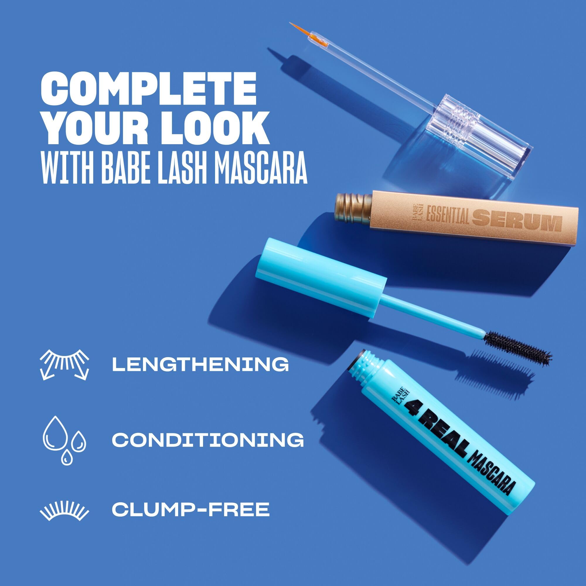 Babe Original Lash Serum packaging highlights starter supply value