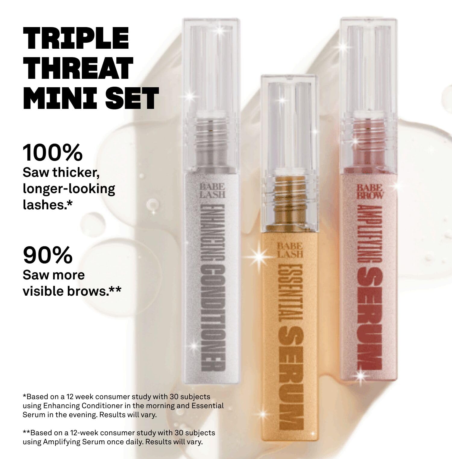 Babe Original 1 mL bottles display shows compact daily care options