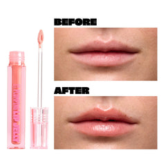 Peach shade swatch from BABE ORIGINAL plumping lip jelly.