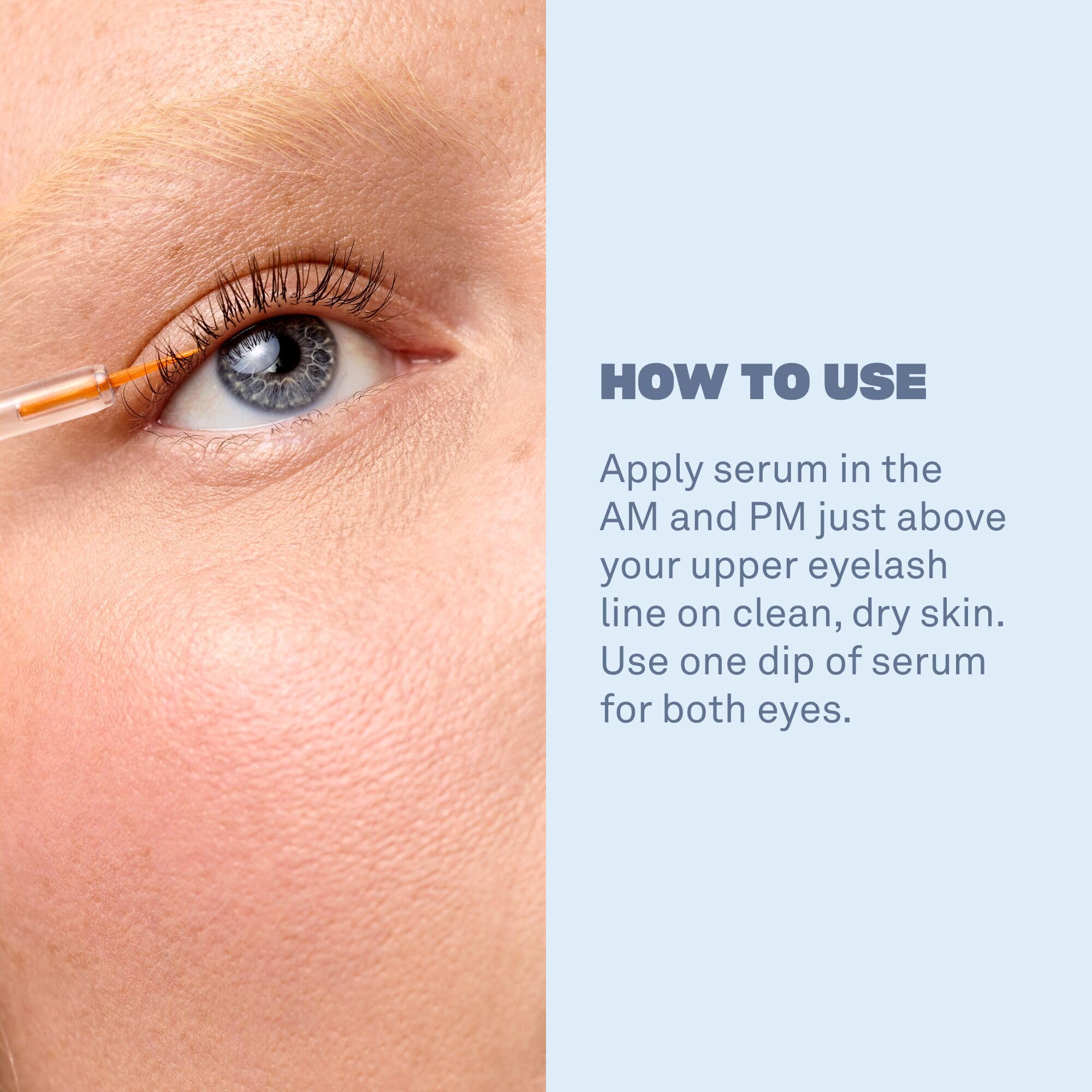 BABE ORIGINAL Renewing Lash Serum nightly use on a clean eye area.