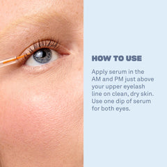 BABE ORIGINAL Renewing Lash Serum nightly use on a clean eye area.