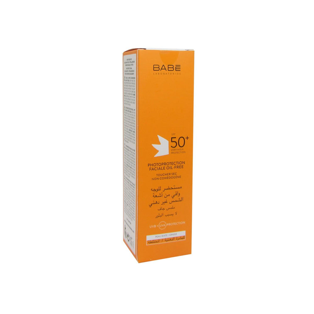 Babe Sunscreen Face Cream SPF50 being applied for a lightweight layer.