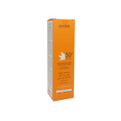Babe Sunscreen Face Cream SPF50 being applied for a lightweight layer.