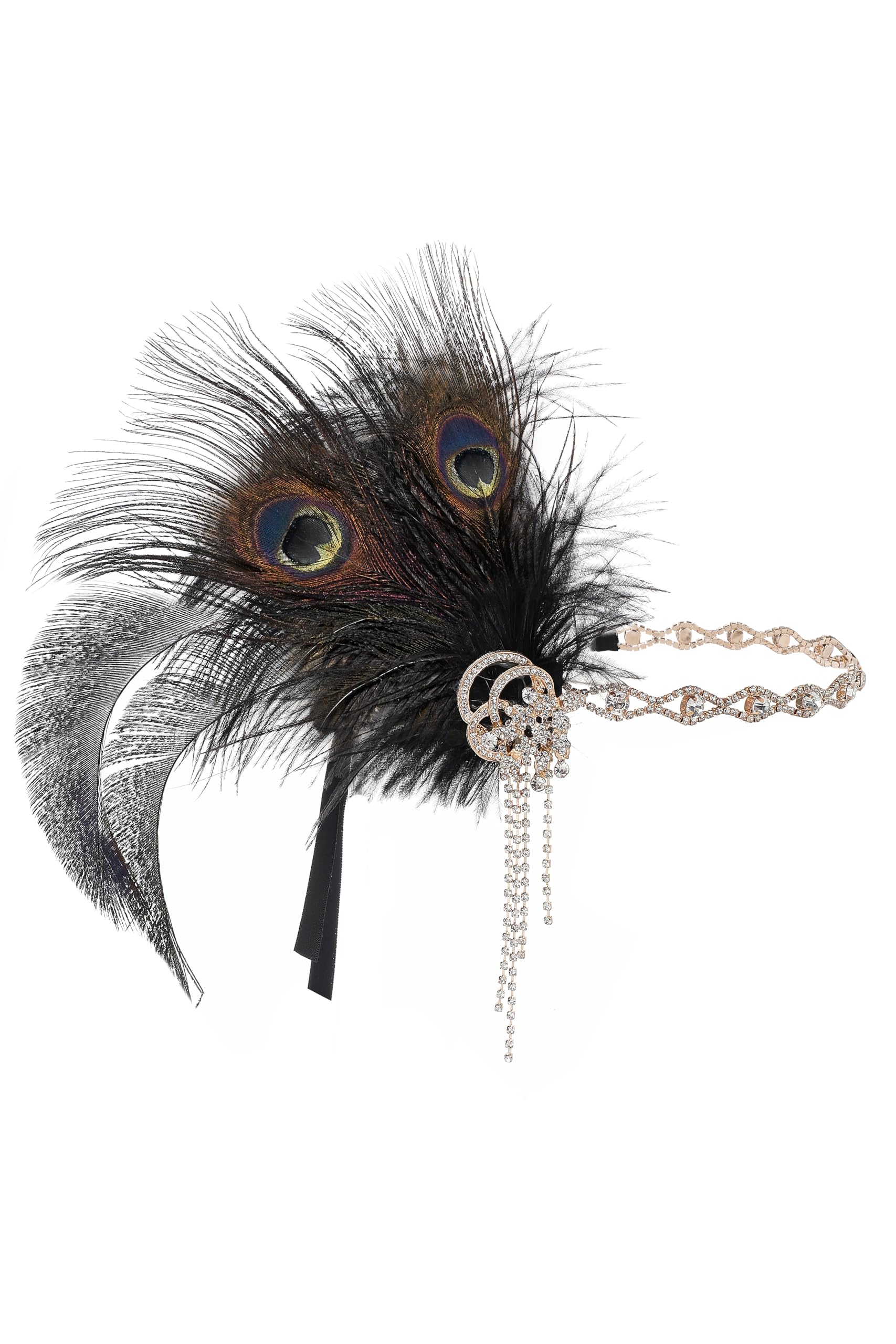 BABEYOND black Gatsby headpiece perfect for cocktail party occasions.