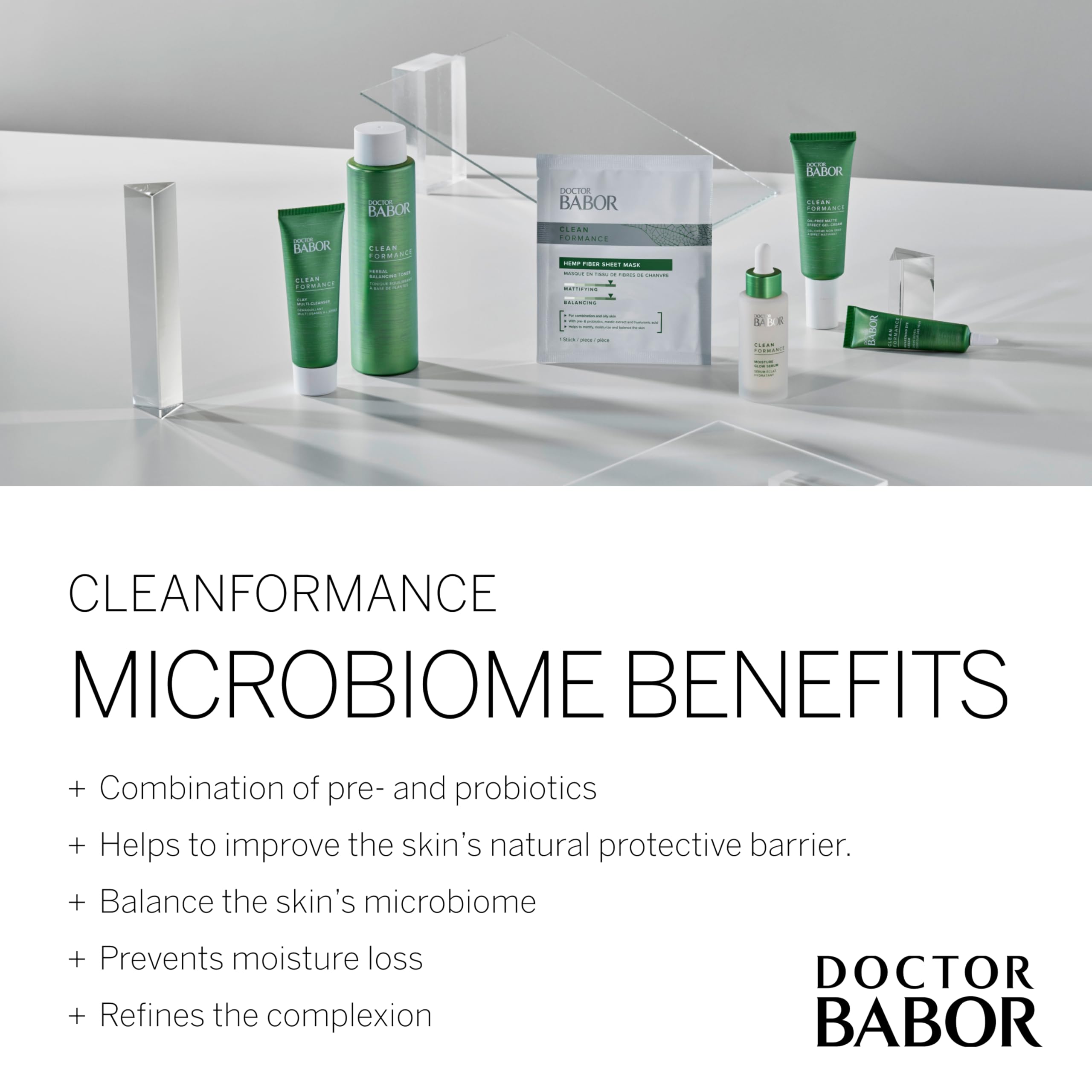 BABOR Cleanformance Moisture Glow Cream with hyaluronic acid for deep hydration.
