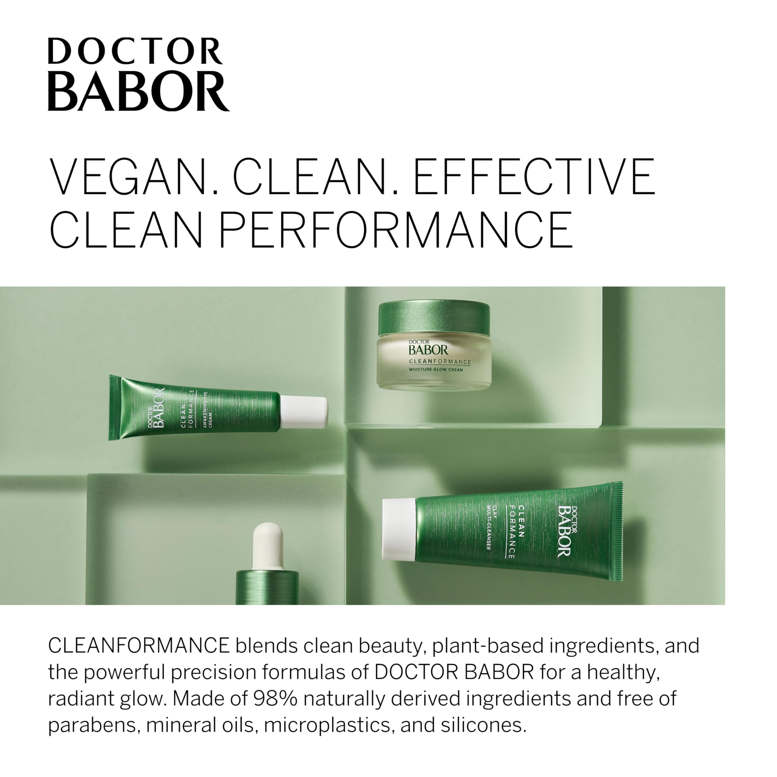 BABOR Cleanformance Moisture Glow Cream with prebiotics and probiotics balances skin.