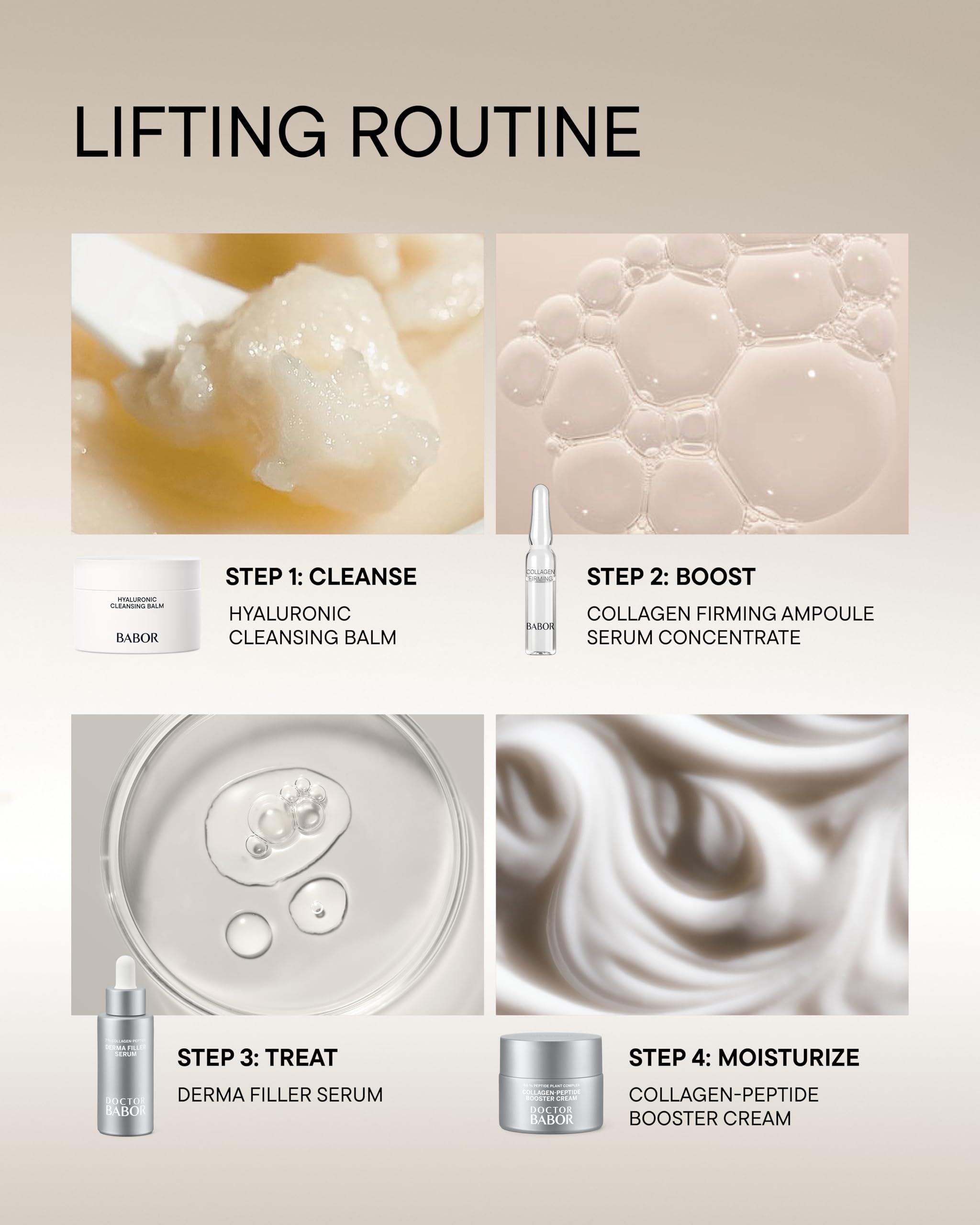 BABOR skincare routine layout showcases the 7-day plan