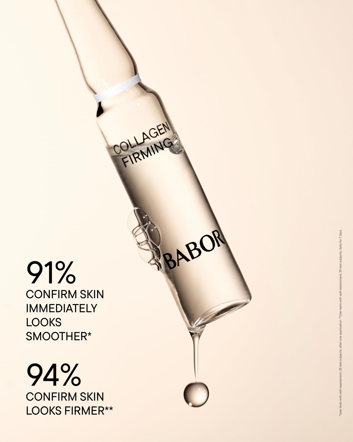 BABOR texture close-up highlights smooth, easily-absorbed serum