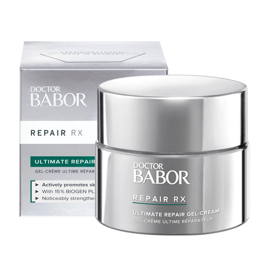 BABOR Doctor Repair RX Gel-Cream bottle close-up, lightweight hydration