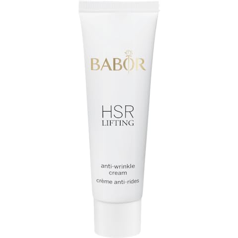 BABOR HSR lifting cream tube closeup, showcasing smooth texture for everyday hydration.