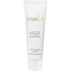 BABOR HSR lifting cream tube closeup, showcasing smooth texture for everyday hydration.