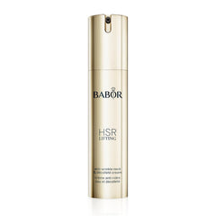 BABOR HSR lifting neck and décolleté cream bottle, premium packaging for targeted anti-aging care