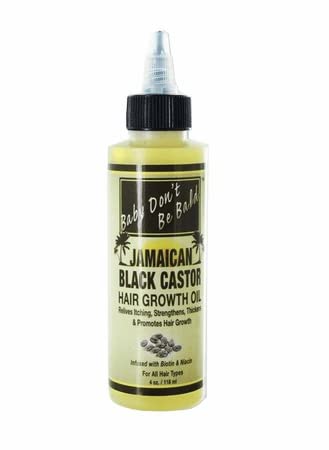 Baby Don't Bald Jamaican Black Castor Oil bottle for scalp nourishment and hair support