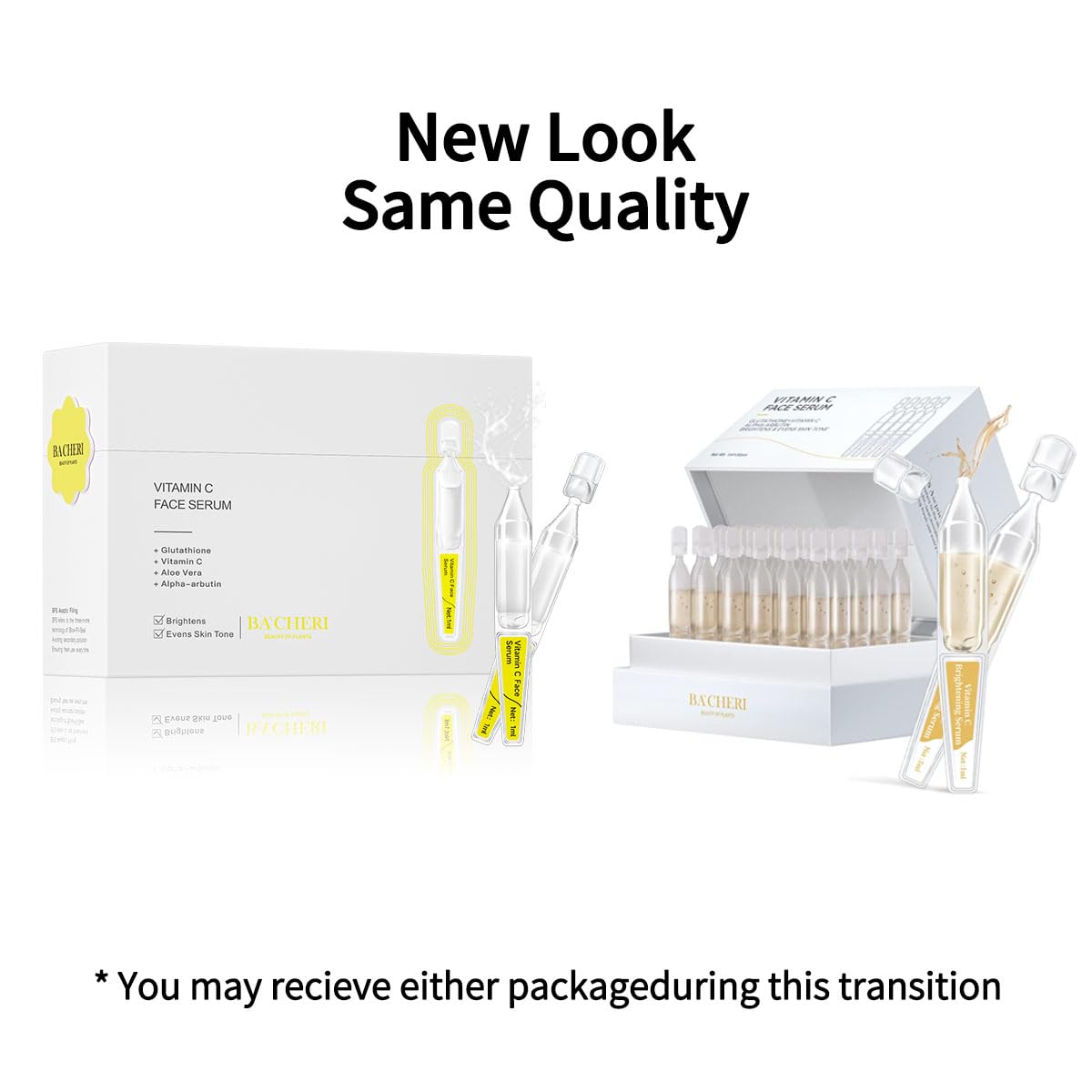 BACHERI Travel-friendly ampoule packaging for on-the-go skincare.