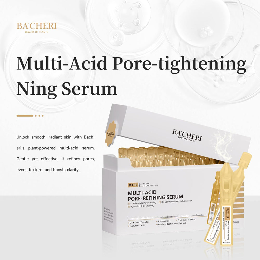 BACHERI Resurfacing ampoules pack for convenient daily pore refinement