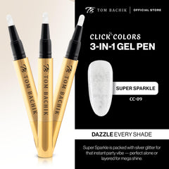 Bachik Click Colors Gel Nail Pen precision nozzle enables smooth, streak-free application.