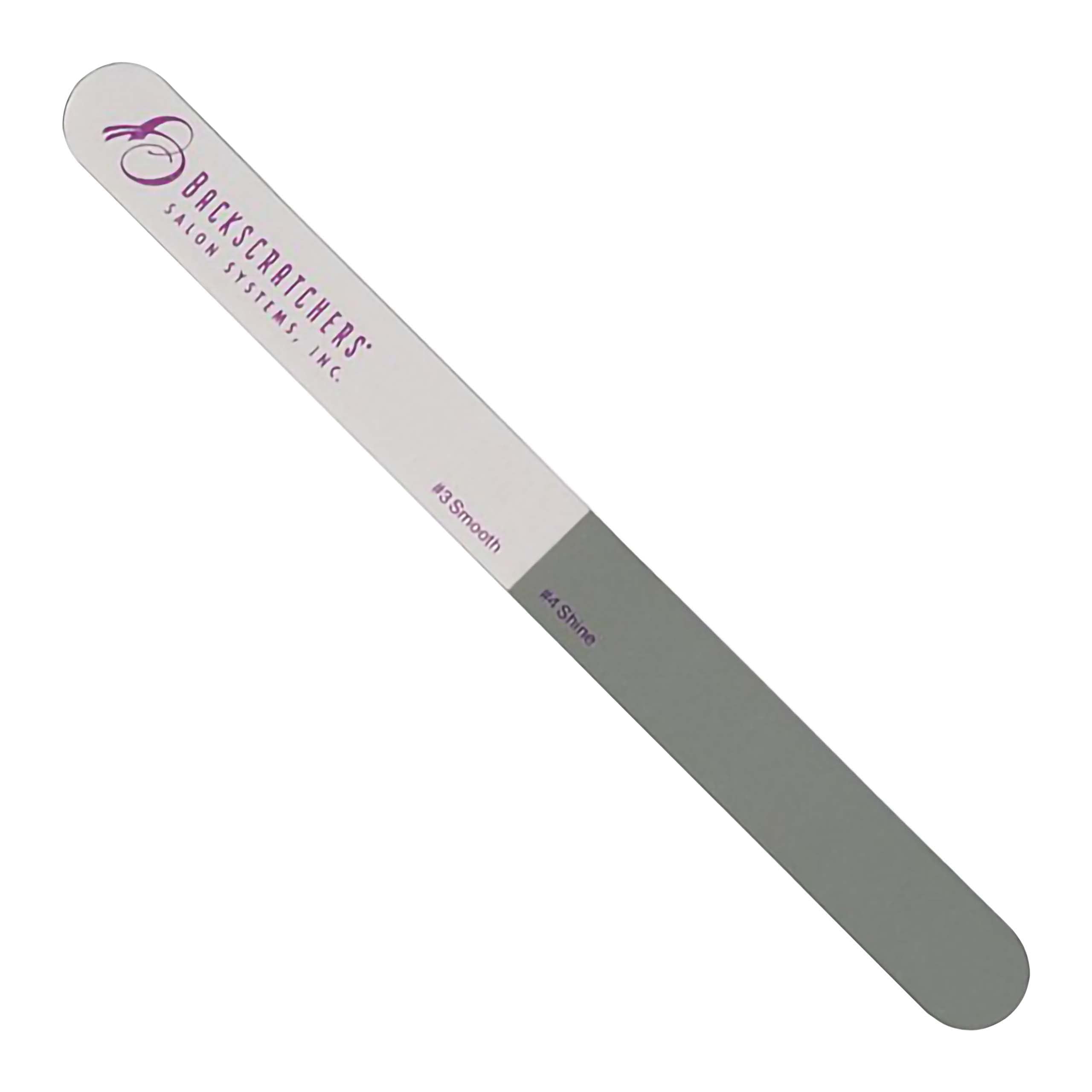 Backscratchers 2+2 file and buffer front view shows double-sided design for shine and shaping