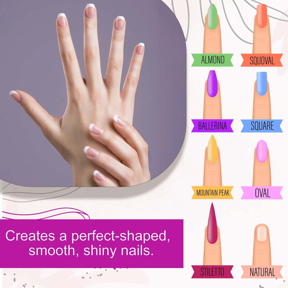 Backscratchers 2+2 file and buffer smoothing and polishing for glossy nails