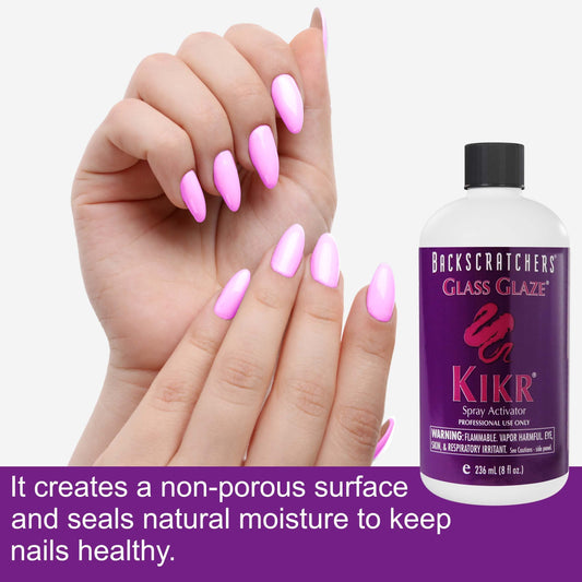 BackScratchers Kikr activator spray form for smooth applications.