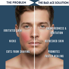 Bad Ace Aqua After Shave Balm pour demonstrates easy spread and matte skin