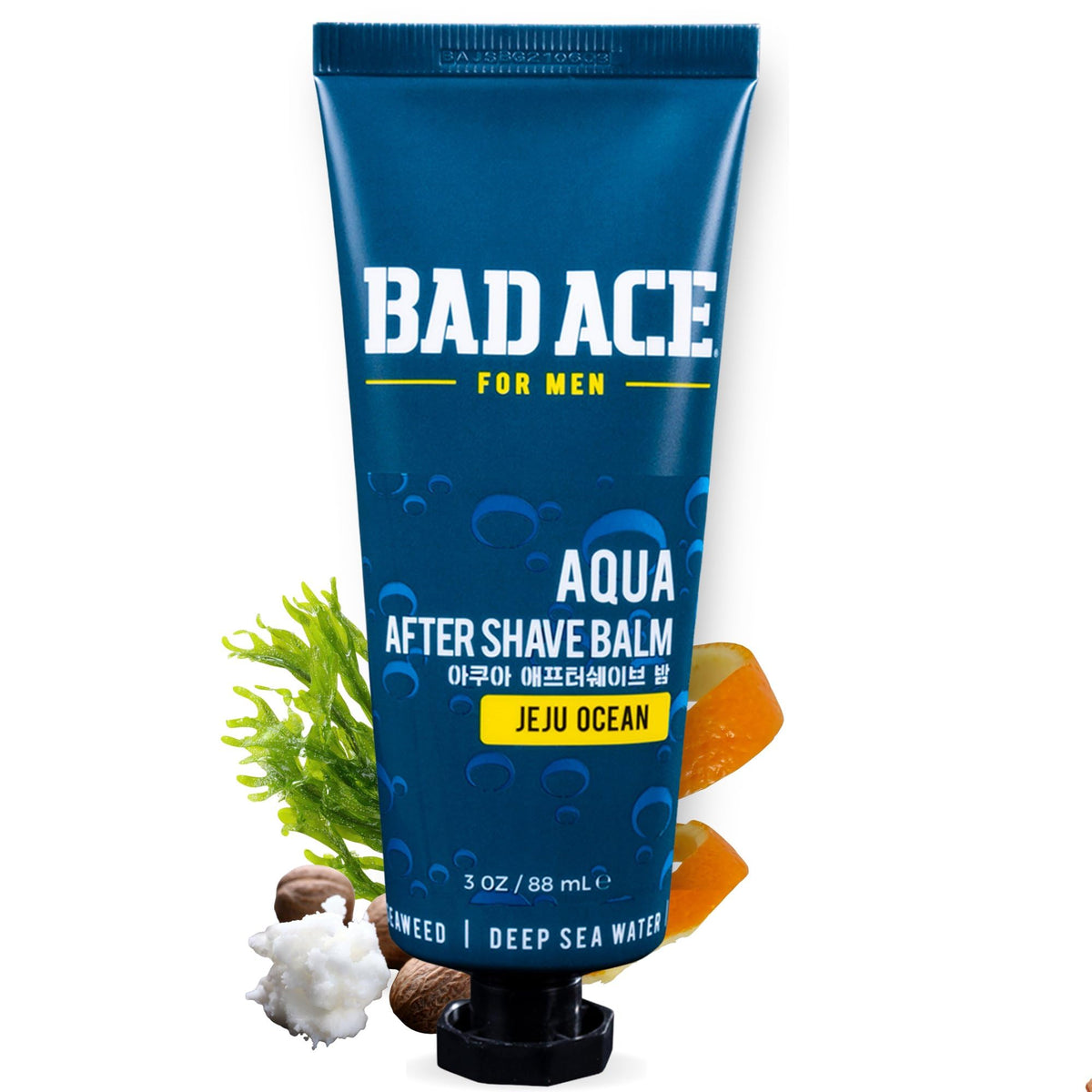 Bad Ace Aqua After Shave Balm bottle shown for calm, smooth post-shave skin