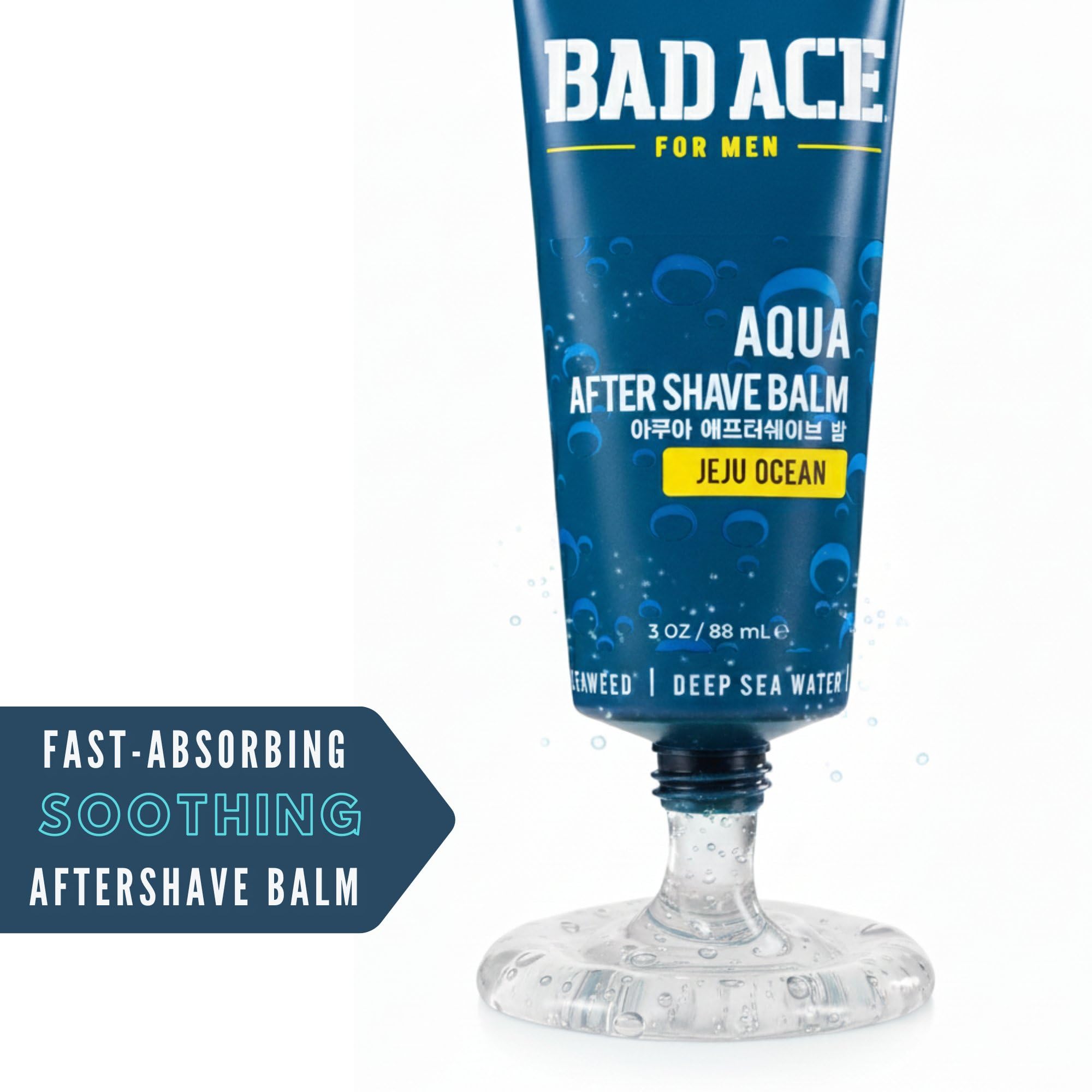 Bad Ace Aqua After Shave Balm with seaweed hydration for refreshed skin