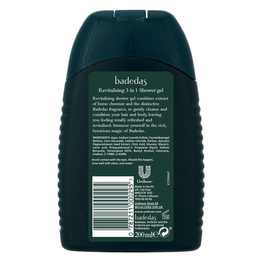 Badedas pack of 2 box showing convenient 3-in-1 care for body and hair