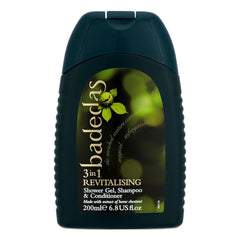 Badedas revitalising shampoo bottle on shelf for invigorating hair cleansing