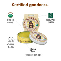 Badger Balm Unscented twin-pack front view for value hydration.