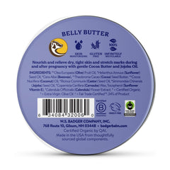 Packaging emphasizing plastic-free, sustainable design for Badger Belly Butter.
