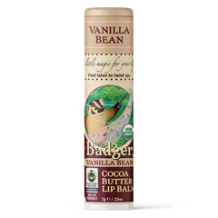 Badger Cocoa Butter Lip Balm tube delivering daily moisture