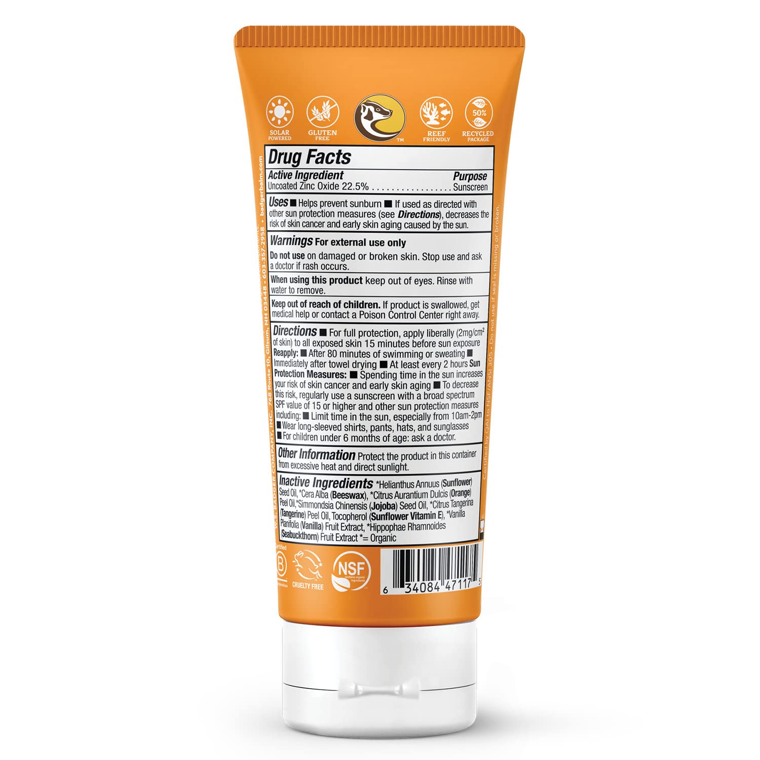 Badger Kids Mineral Sunscreen Cream SPF 40 for face and body during outdoor play.