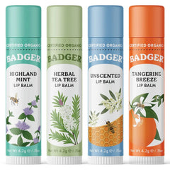 Close-up of Badger lip balm texture with a silky glide