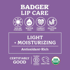 Badger unscented lip balm for sensitive lips and daily protection