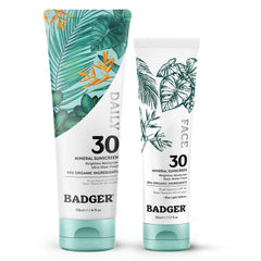 Badger Mineral Daily Face Sunscreen SPF 30 pump bottle for lightweight sun protection