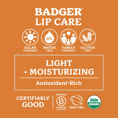 Close-up of Badger organic olive oil, aloe, and beeswax ingredients.