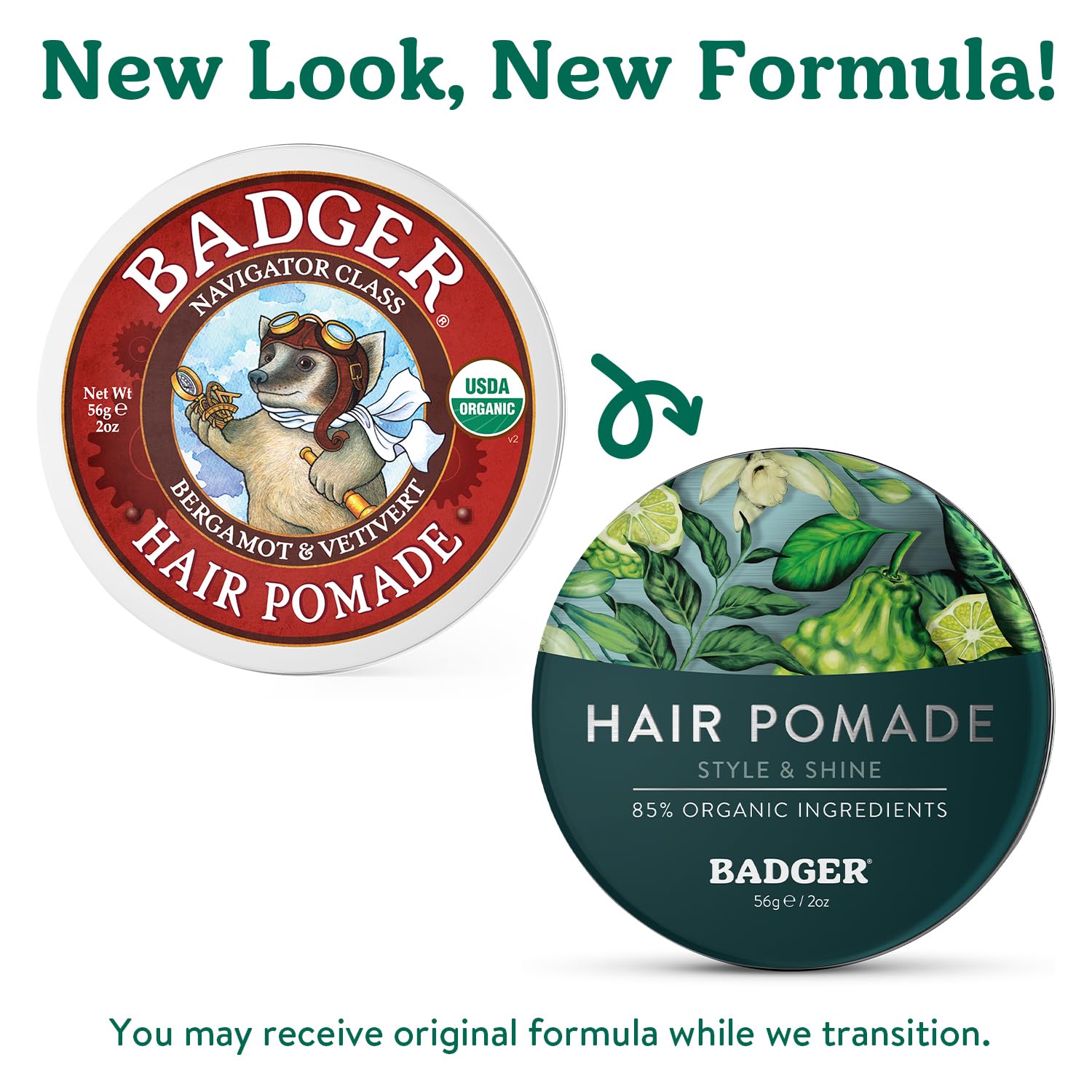 Hands shaping a textured, flexible look with Badger pomade